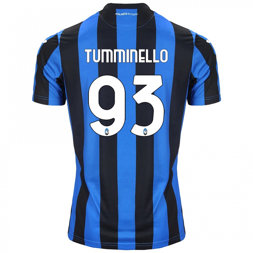 Kinder Marco Tumminello #93 Blau Schwarz Heimtrikot Trikot 2024/25 T-Shirt Schweiz