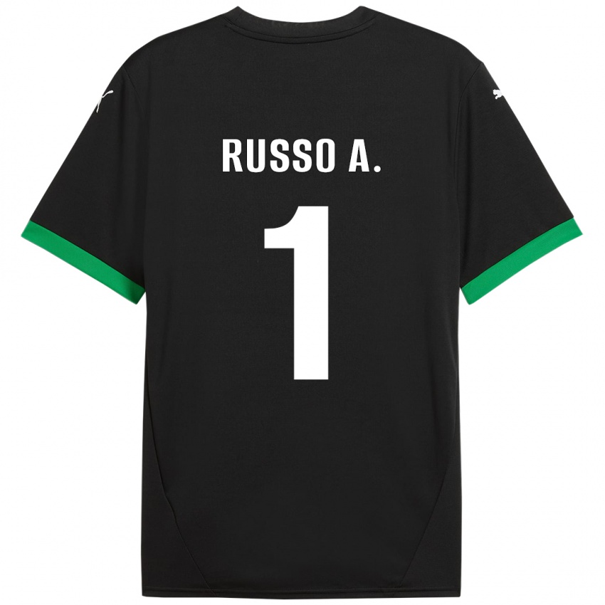 Kinder Alessandro Russo #1 Schwarz Dunkelgrün Heimtrikot Trikot 2024/25 T-Shirt Schweiz