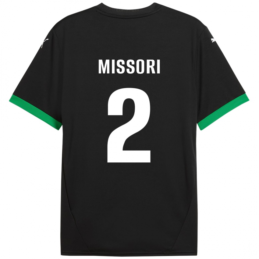 Enfant Maillot Filippo Missori #2 Noir Vert Foncé Tenues Domicile 2024/25 T-Shirt Suisse