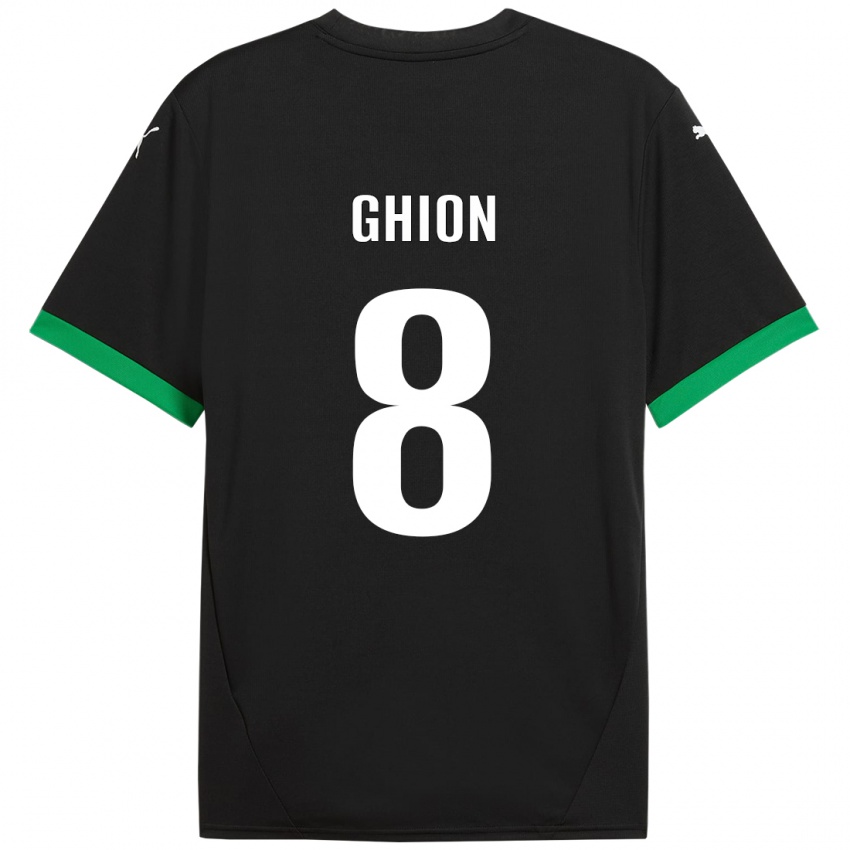 Enfant Maillot Andrea Ghion #8 Noir Vert Foncé Tenues Domicile 2024/25 T-Shirt Suisse