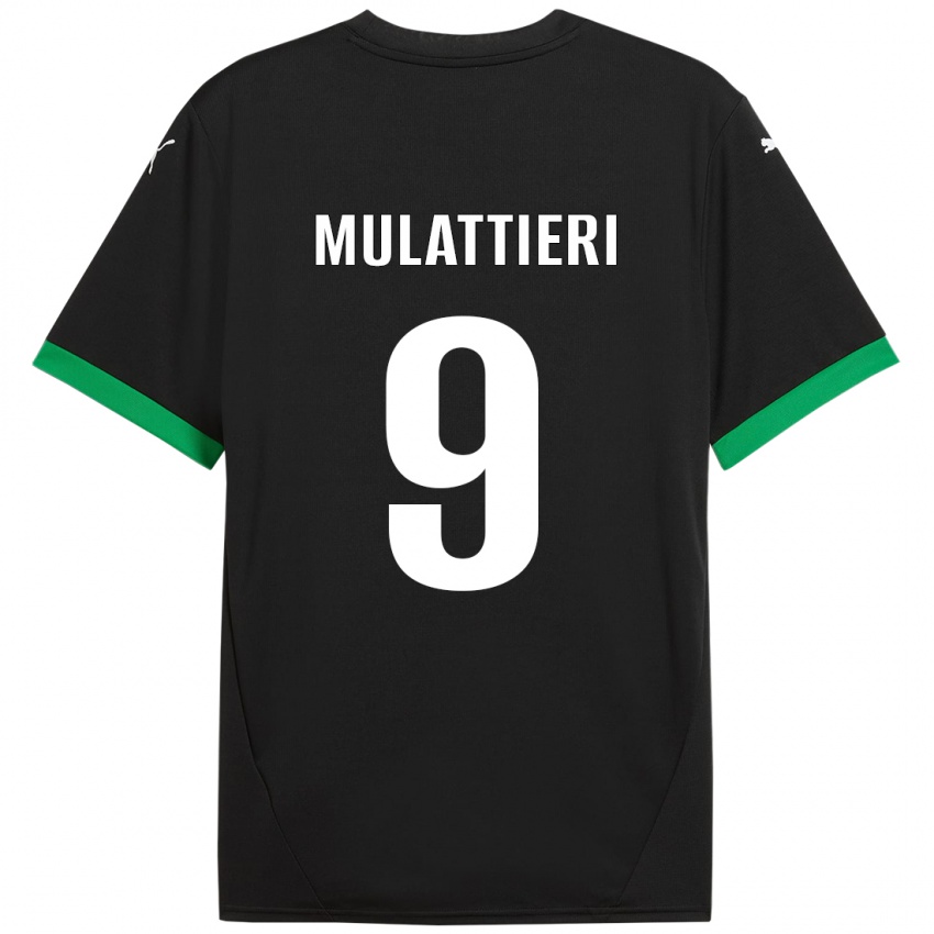 Kinder Samuele Mulattieri #9 Schwarz Dunkelgrün Heimtrikot Trikot 2024/25 T-Shirt Schweiz