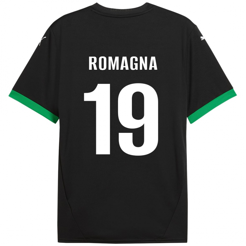 Kinder Filippo Romagna #19 Schwarz Dunkelgrün Heimtrikot Trikot 2024/25 T-Shirt Schweiz