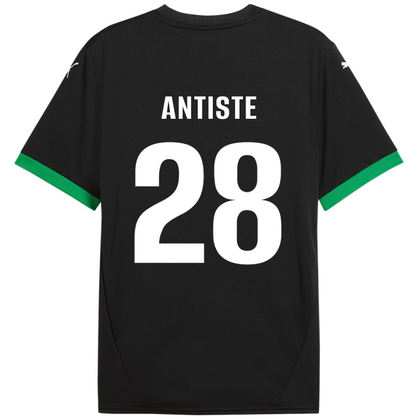 Enfant Maillot Janis Antiste #28 Noir Vert Foncé Tenues Domicile 2024/25 T-Shirt Suisse