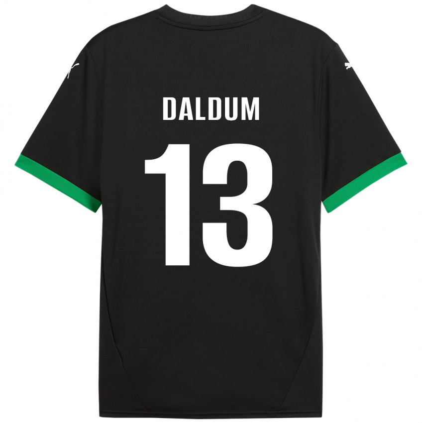 Enfant Maillot Sonosi Daldum #13 Noir Vert Foncé Tenues Domicile 2024/25 T-Shirt Suisse