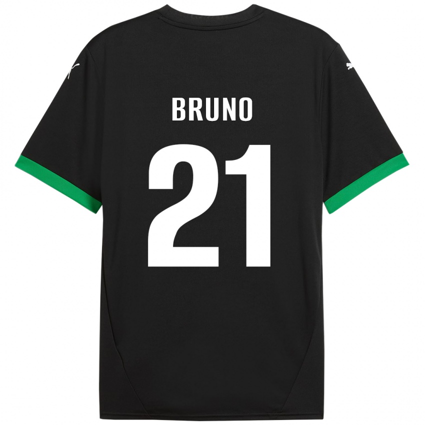 Enfant Maillot Kevin Bruno #21 Noir Vert Foncé Tenues Domicile 2024/25 T-Shirt Suisse