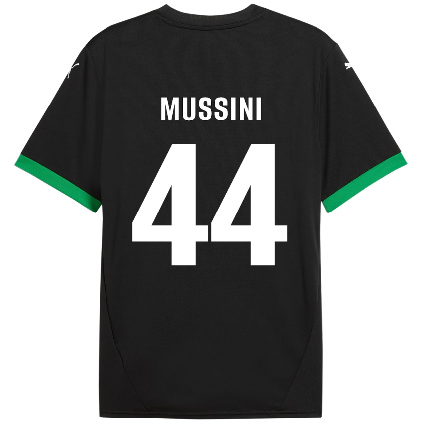 Kinder Andrea Mussini #44 Schwarz Dunkelgrün Heimtrikot Trikot 2024/25 T-Shirt Schweiz