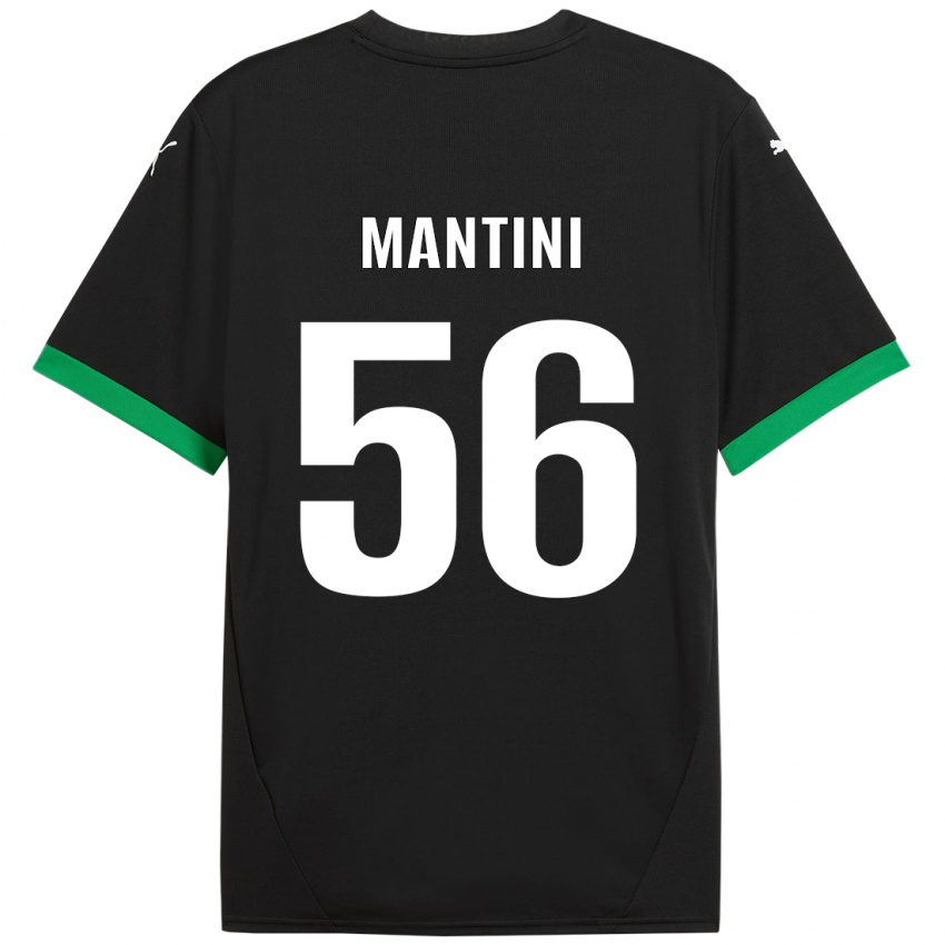 Kinder Raffaele Mantini #56 Schwarz Dunkelgrün Heimtrikot Trikot 2024/25 T-Shirt Schweiz