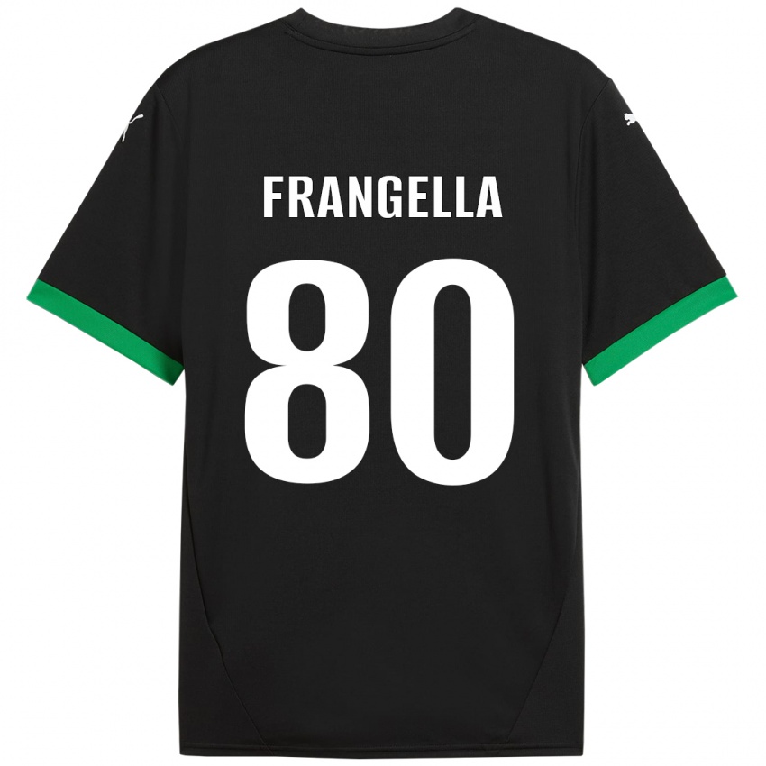 Enfant Maillot Christian Frangella #80 Noir Vert Foncé Tenues Domicile 2024/25 T-Shirt Suisse