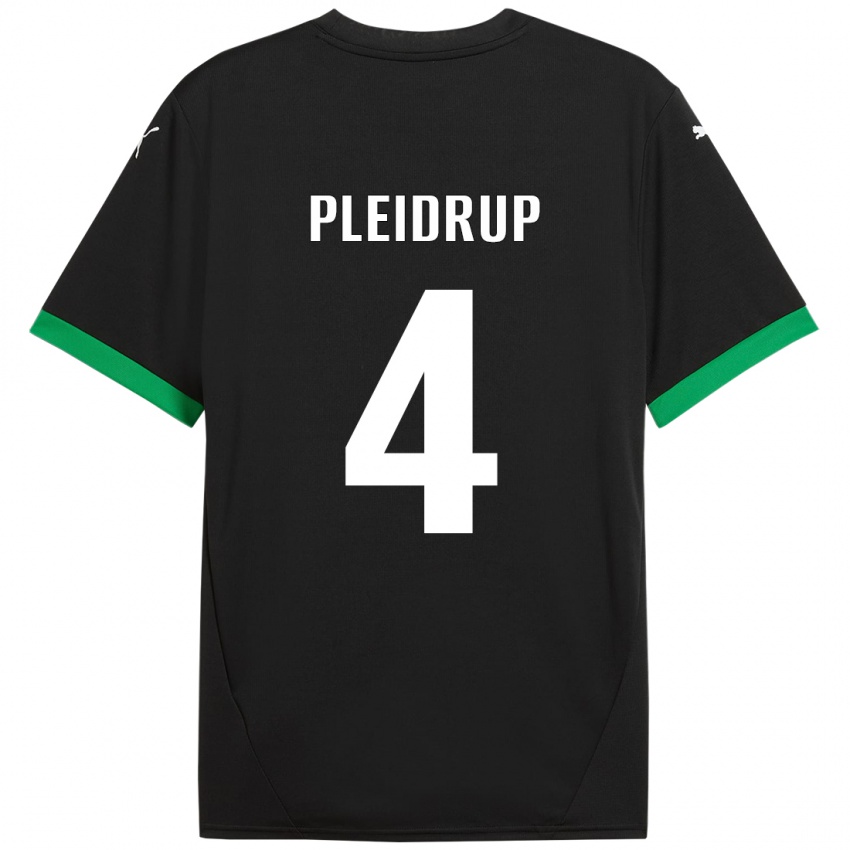 Kinder Caroline Pleidrup #4 Schwarz Dunkelgrün Heimtrikot Trikot 2024/25 T-Shirt Schweiz