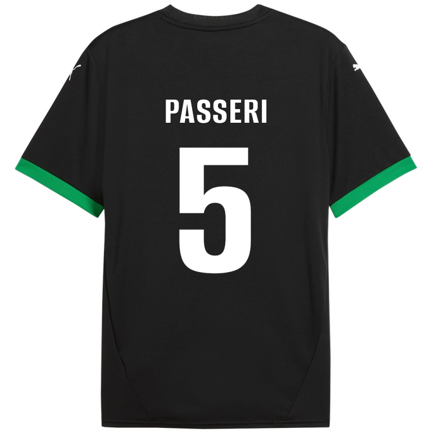 Kinder Angela Passeri #5 Schwarz Dunkelgrün Heimtrikot Trikot 2024/25 T-Shirt Schweiz