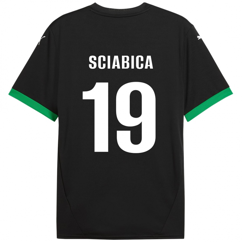 Enfant Maillot Manuela Sciabica #19 Noir Vert Foncé Tenues Domicile 2024/25 T-Shirt Suisse