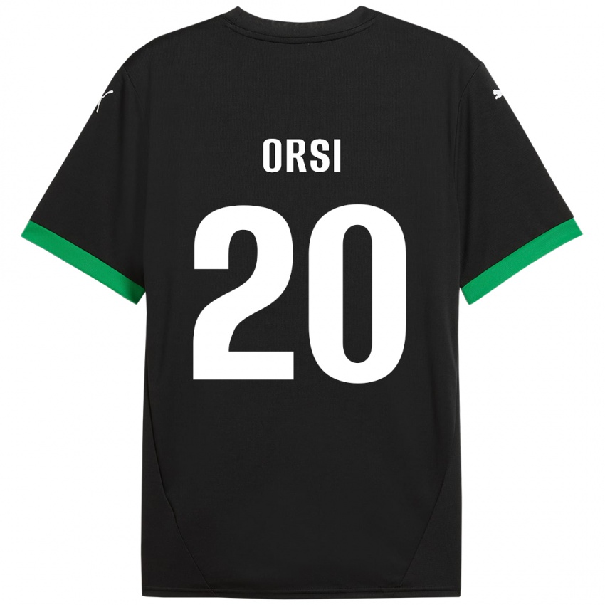 Enfant Maillot Benedetta Orsi #20 Noir Vert Foncé Tenues Domicile 2024/25 T-Shirt Suisse