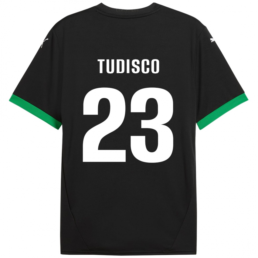 Kinder Giorgia Tudisco #23 Schwarz Dunkelgrün Heimtrikot Trikot 2024/25 T-Shirt Schweiz