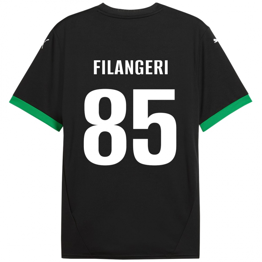 Enfant Maillot Maria Luisa Filangeri #85 Noir Vert Foncé Tenues Domicile 2024/25 T-Shirt Suisse