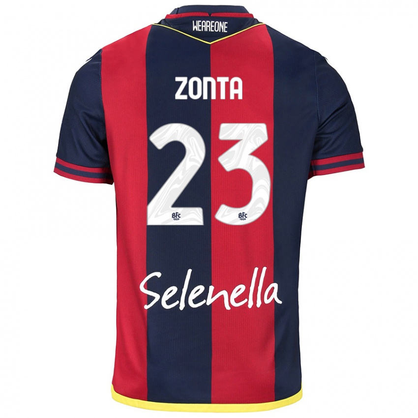 Kinder Alessandro Zonta #23 Rot Königsblau Heimtrikot Trikot 2024/25 T-Shirt Schweiz