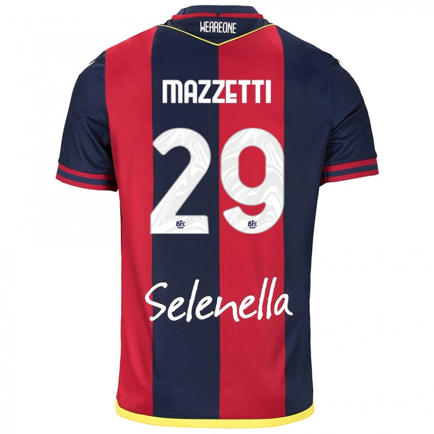 Kinder Gabriele Mazzetti #29 Rot Königsblau Heimtrikot Trikot 2024/25 T-Shirt Schweiz