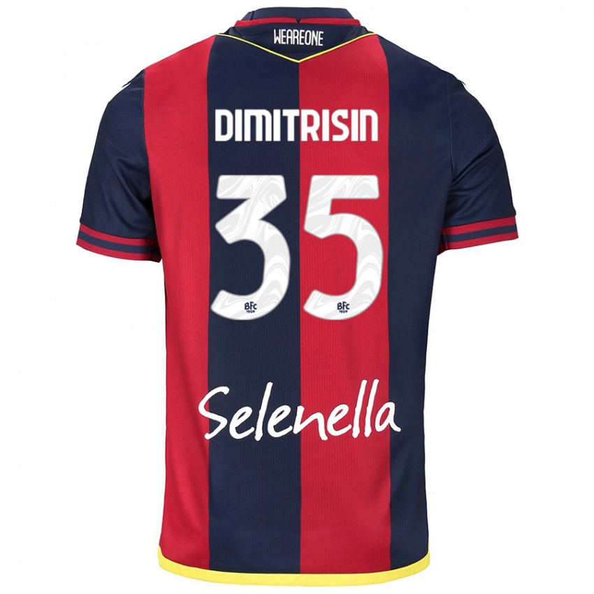 Kinder Danila Dimitrișin #35 Rot Königsblau Heimtrikot Trikot 2024/25 T-Shirt Schweiz