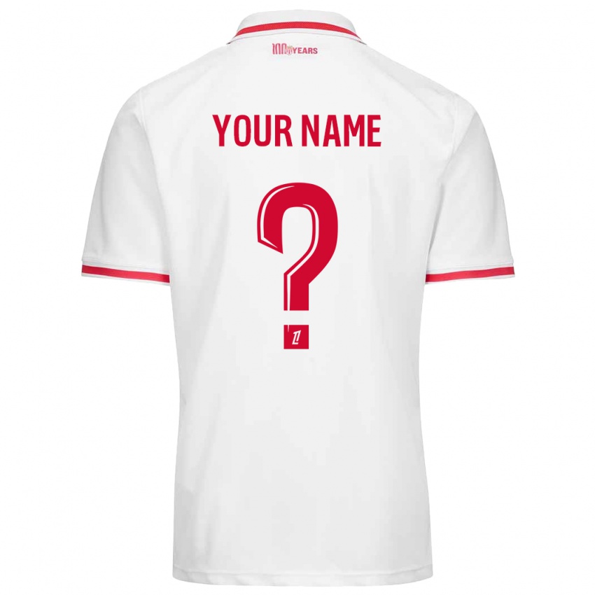 Enfant Maillot Votre Nom #0 Blanc Rouge Tenues Domicile 2024/25 T-Shirt Suisse