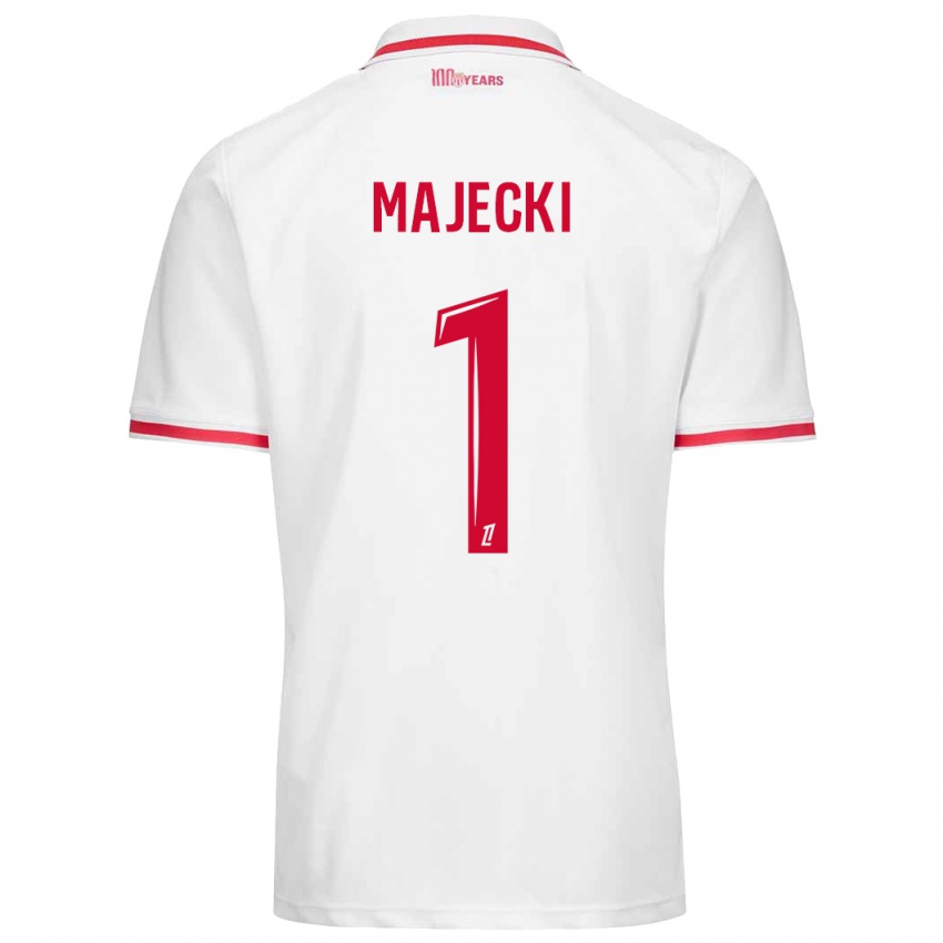 Enfant Maillot Radoslaw Majecki #1 Blanc Rouge Tenues Domicile 2024/25 T-Shirt Suisse