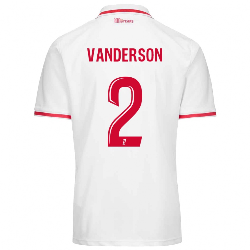 Enfant Maillot Vanderson #2 Blanc Rouge Tenues Domicile 2024/25 T-Shirt Suisse