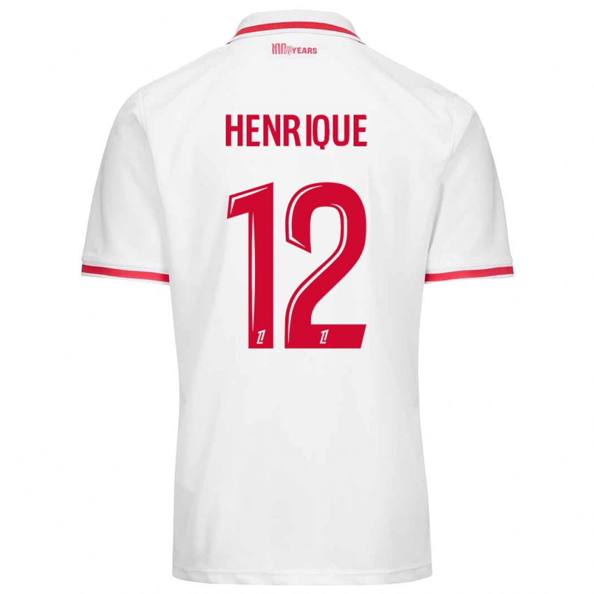 Enfant Maillot Caio Henrique #12 Blanc Rouge Tenues Domicile 2024/25 T-Shirt Suisse