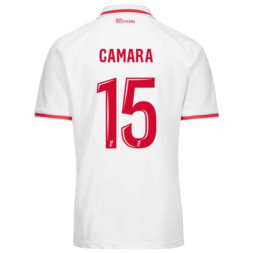 Enfant Maillot Lamine Camara #15 Blanc Rouge Tenues Domicile 2024/25 T-Shirt Suisse