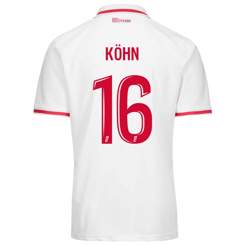 Enfant Maillot Philipp Köhn #16 Blanc Rouge Tenues Domicile 2024/25 T-Shirt Suisse