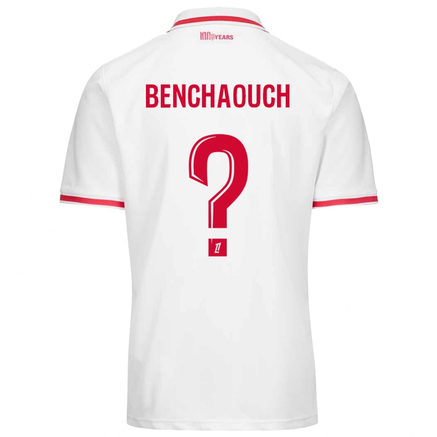 Enfant Maillot Yanis Benchaouch #0 Blanc Rouge Tenues Domicile 2024/25 T-Shirt Suisse