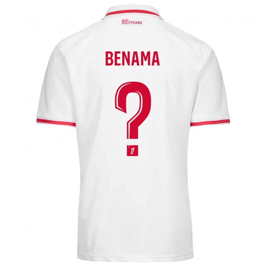 Enfant Maillot Mayssam Benama #0 Blanc Rouge Tenues Domicile 2024/25 T-Shirt Suisse