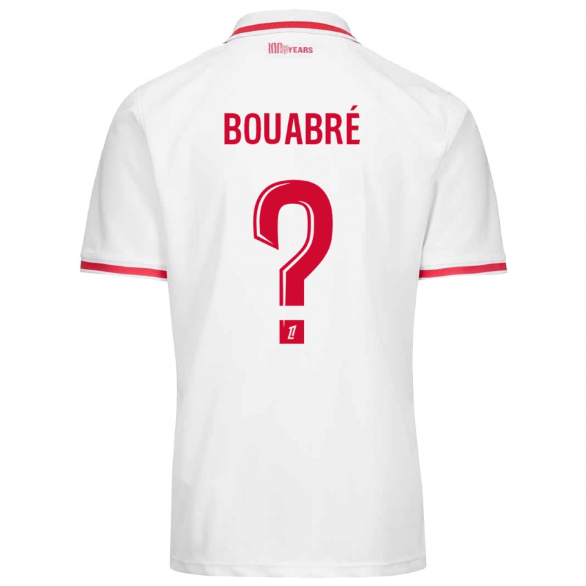 Enfant Maillot Saïmon Bouabré #0 Blanc Rouge Tenues Domicile 2024/25 T-Shirt Suisse