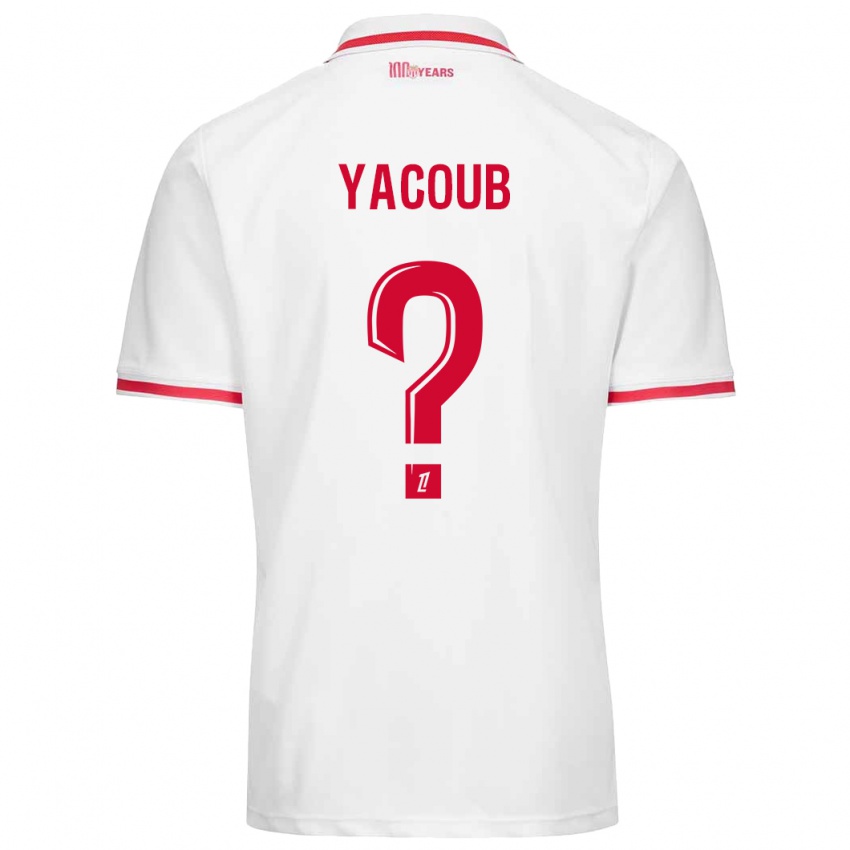 Enfant Maillot Béchir Yacoub #0 Blanc Rouge Tenues Domicile 2024/25 T-Shirt Suisse