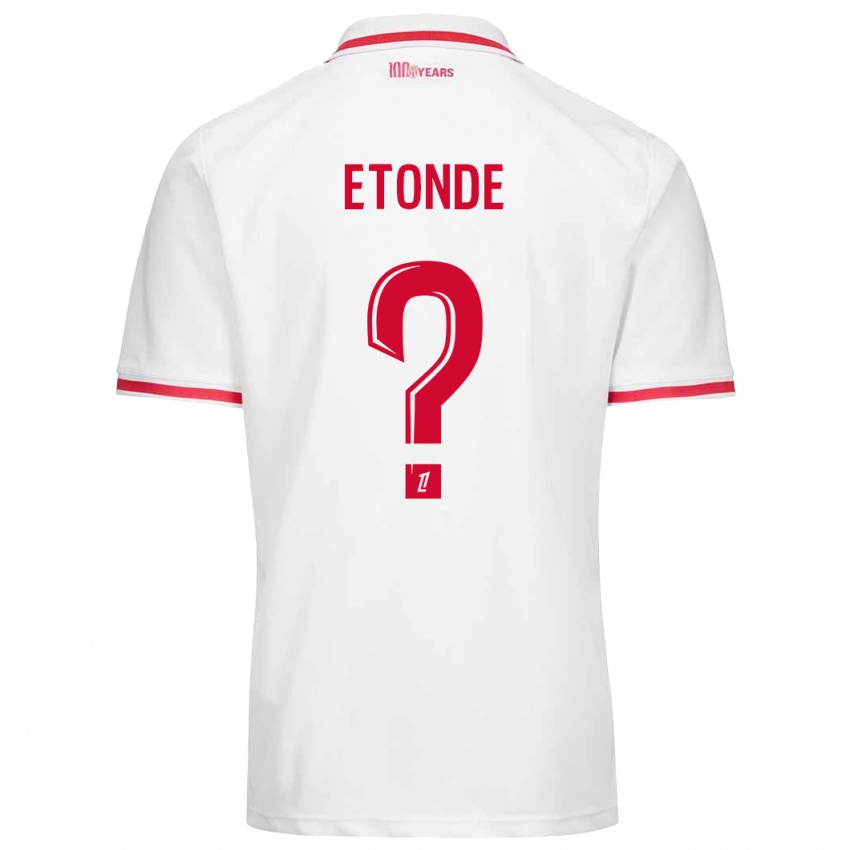 Enfant Maillot Romaric Etonde #0 Blanc Rouge Tenues Domicile 2024/25 T-Shirt Suisse