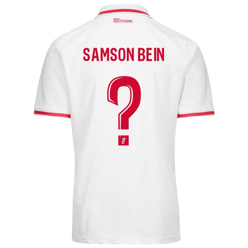 Enfant Maillot Sirak Samson Bein #0 Blanc Rouge Tenues Domicile 2024/25 T-Shirt Suisse