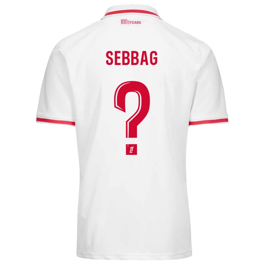 Enfant Maillot Ilan Sebbag #0 Blanc Rouge Tenues Domicile 2024/25 T-Shirt Suisse