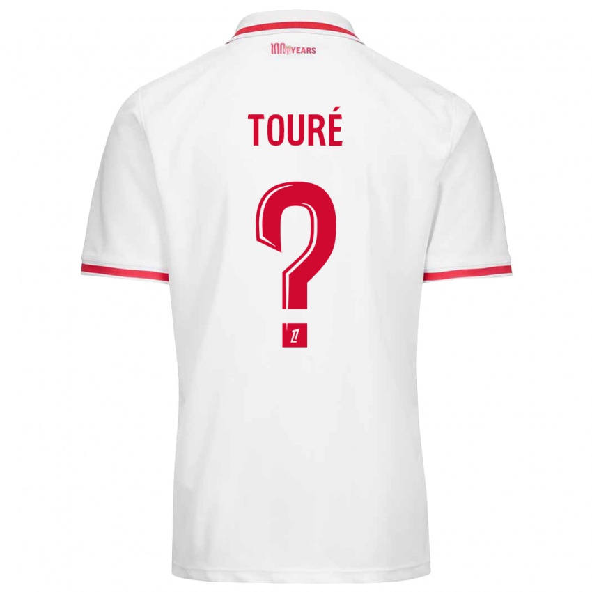 Enfant Maillot Ilane Touré #0 Blanc Rouge Tenues Domicile 2024/25 T-Shirt Suisse