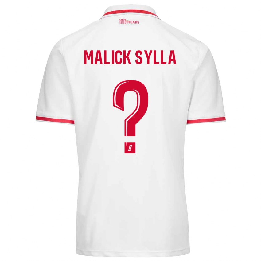 Enfant Maillot Malick Sylla #0 Blanc Rouge Tenues Domicile 2024/25 T-Shirt Suisse