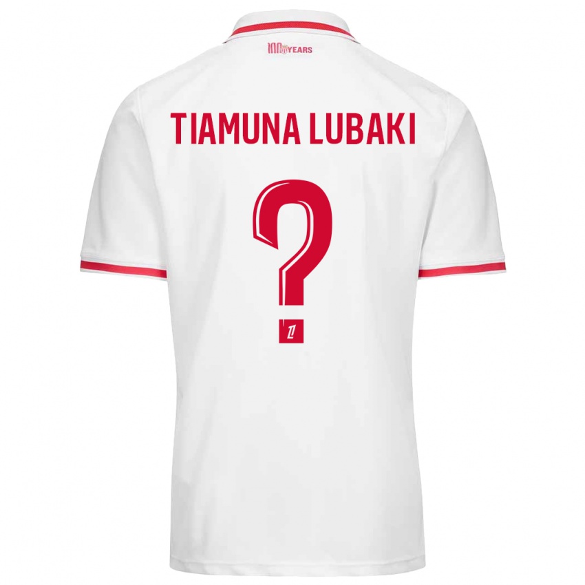 Enfant Maillot Loïc Tiamuna Lubaki #0 Blanc Rouge Tenues Domicile 2024/25 T-Shirt Suisse