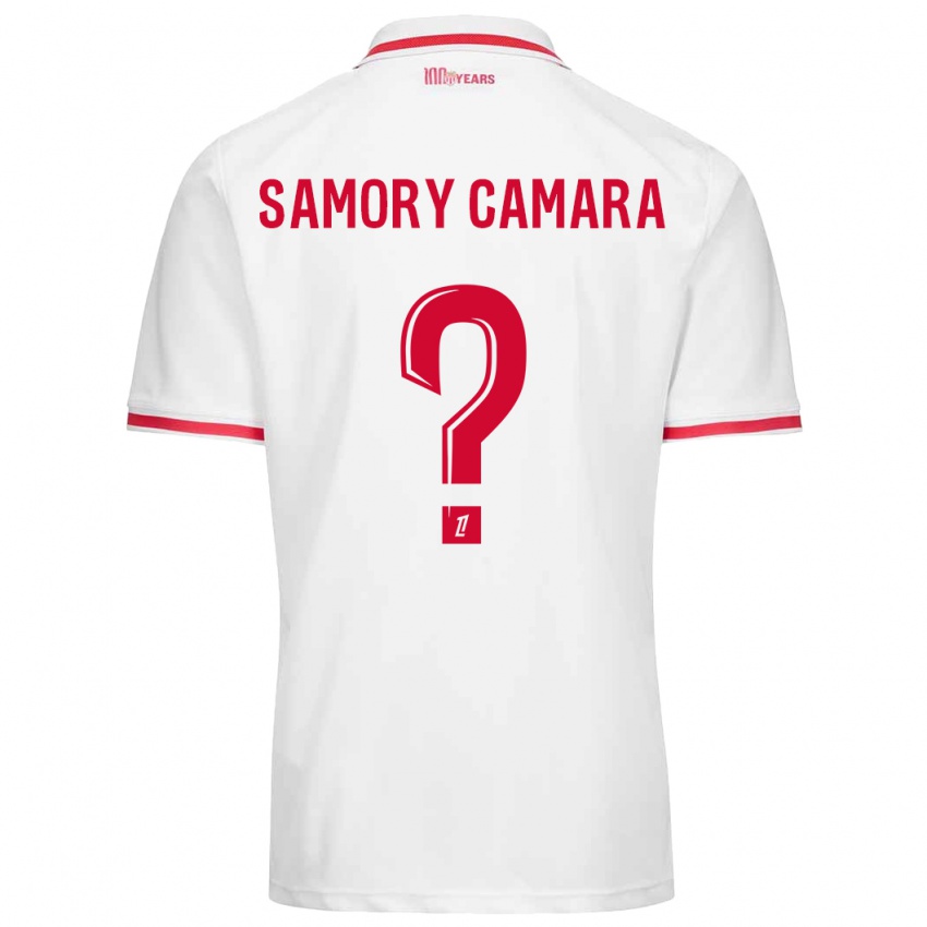 Enfant Maillot Verges Samory Camara #0 Blanc Rouge Tenues Domicile 2024/25 T-Shirt Suisse