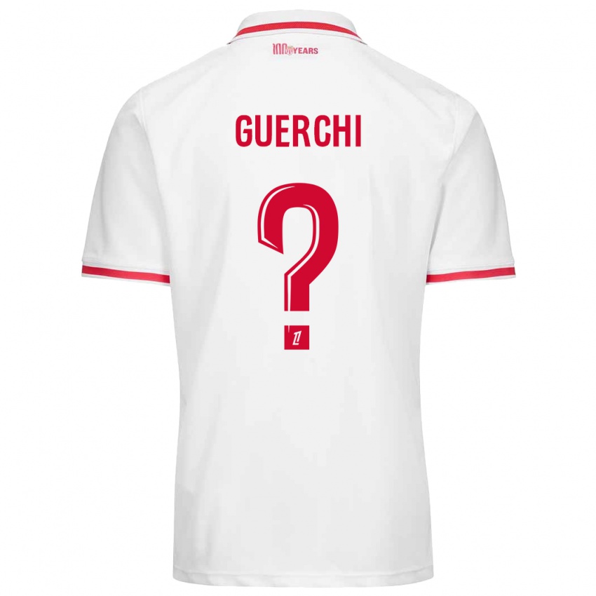 Enfant Maillot Wassim Guerchi #0 Blanc Rouge Tenues Domicile 2024/25 T-Shirt Suisse