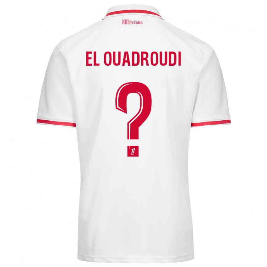 Enfant Maillot Imrane El Ouadroudi #0 Blanc Rouge Tenues Domicile 2024/25 T-Shirt Suisse