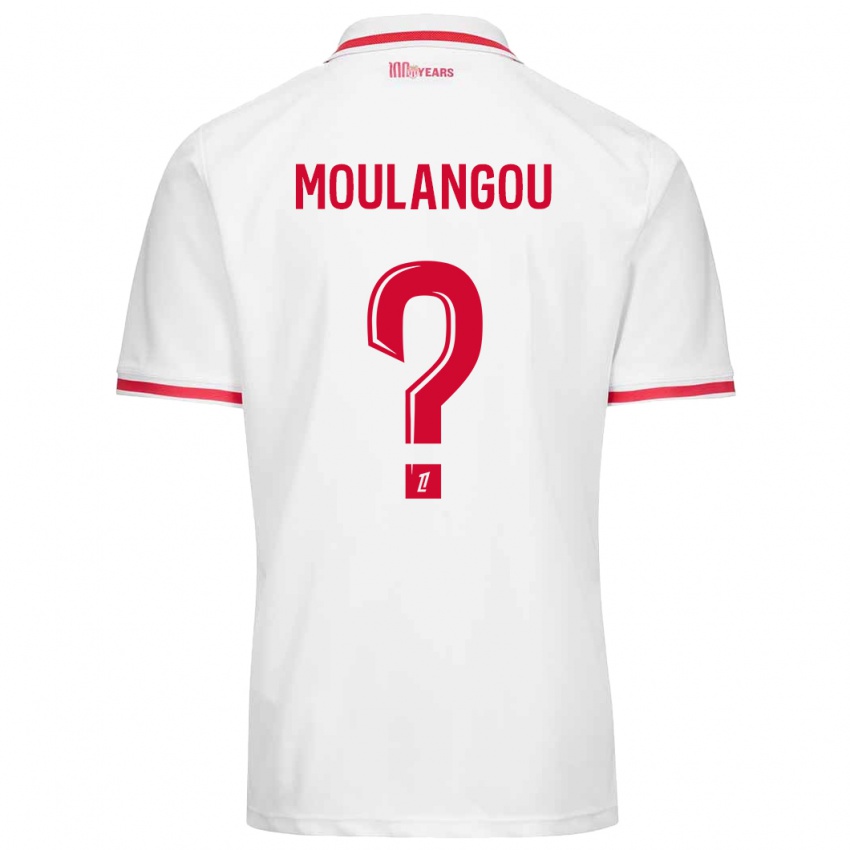 Enfant Maillot Kenan Moulangou #0 Blanc Rouge Tenues Domicile 2024/25 T-Shirt Suisse