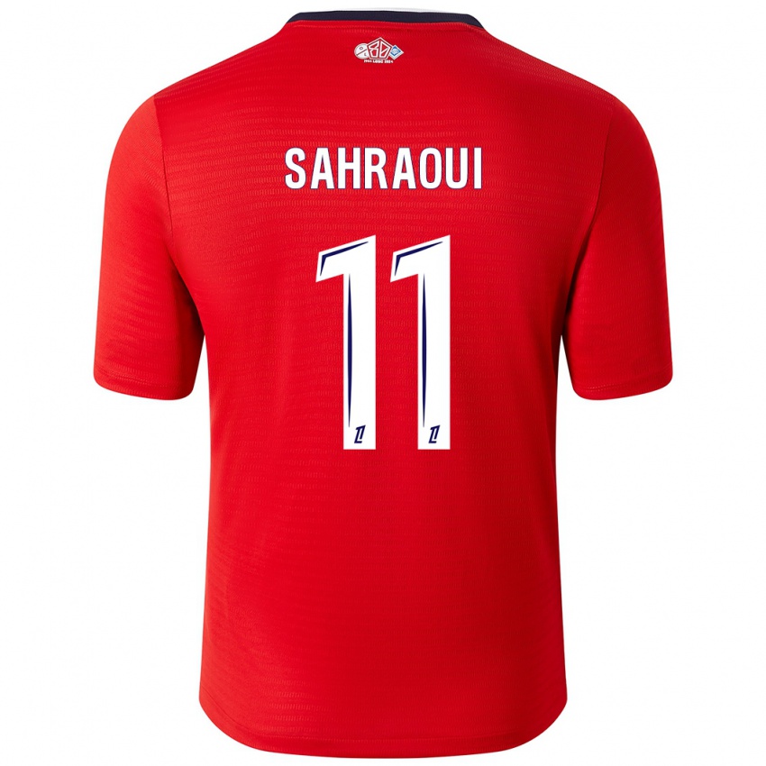 Enfant Maillot Osame Sahraoui #11 Rouge Blanc Tenues Domicile 2024/25 T-Shirt Suisse