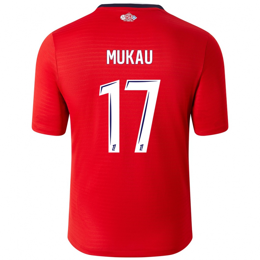 Enfant Maillot Ngal'ayel Mukau #17 Rouge Blanc Tenues Domicile 2024/25 T-Shirt Suisse