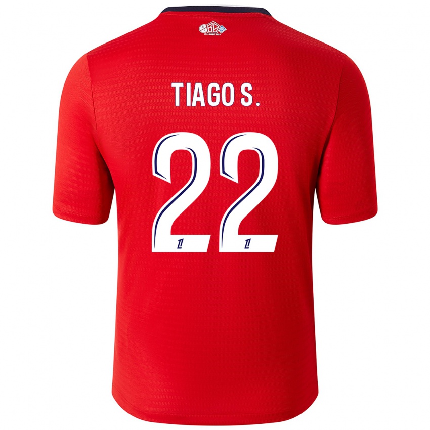 Kinder Tiago Santos #22 Rot Weiß Heimtrikot Trikot 2024/25 T-Shirt Schweiz