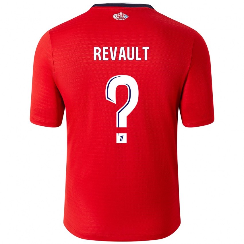 Enfant Maillot Joris Revault #0 Rouge Blanc Tenues Domicile 2024/25 T-Shirt Suisse