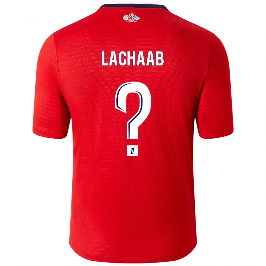 Enfant Maillot Younes Lachaab #0 Rouge Blanc Tenues Domicile 2024/25 T-Shirt Suisse