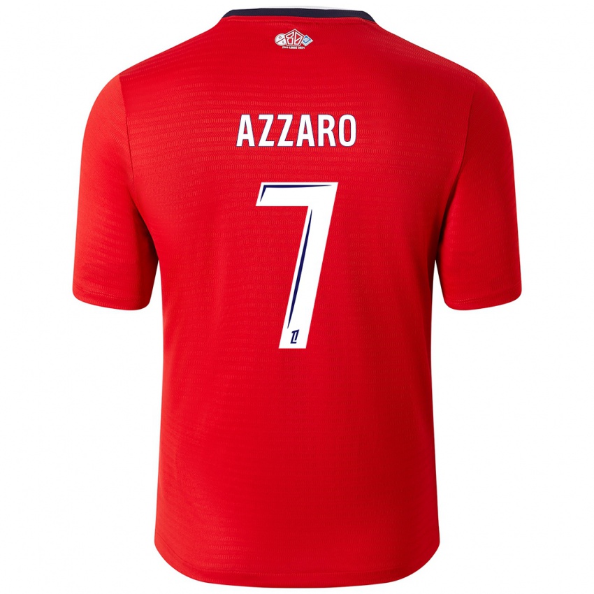 Enfant Maillot Lorena Azzaro #7 Rouge Blanc Tenues Domicile 2024/25 T-Shirt Suisse