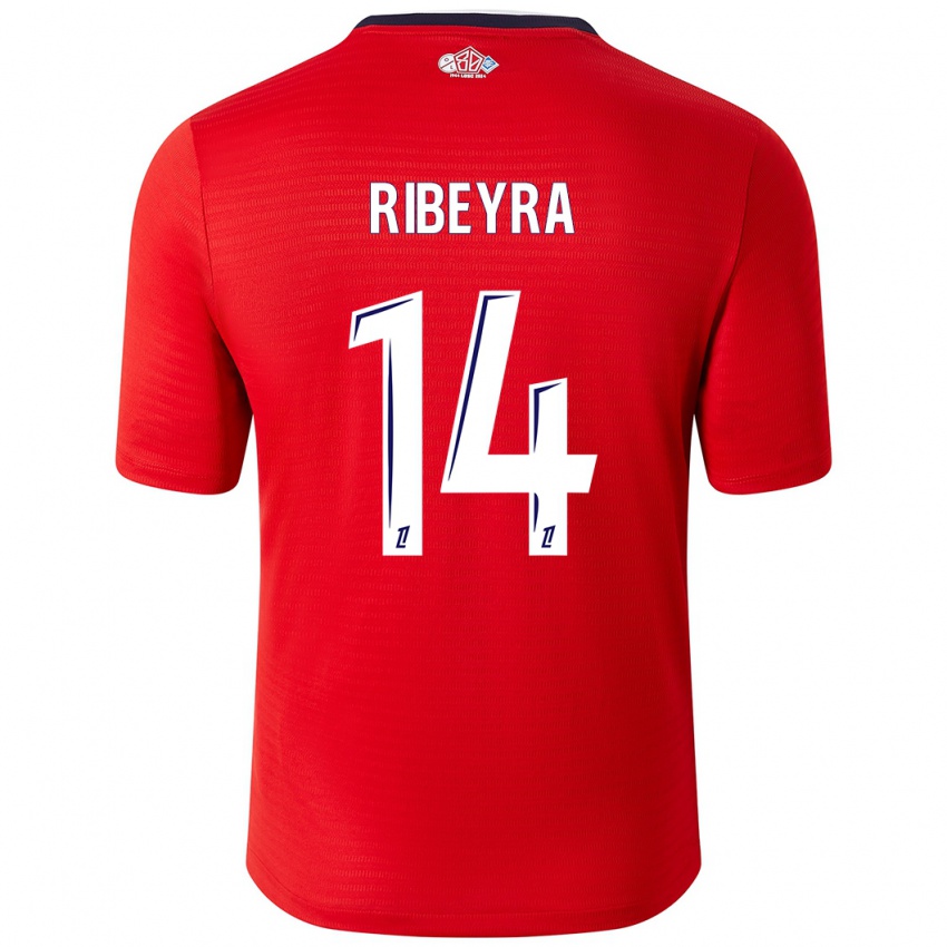 Enfant Maillot Anaïs Ribeyra #14 Rouge Blanc Tenues Domicile 2024/25 T-Shirt Suisse