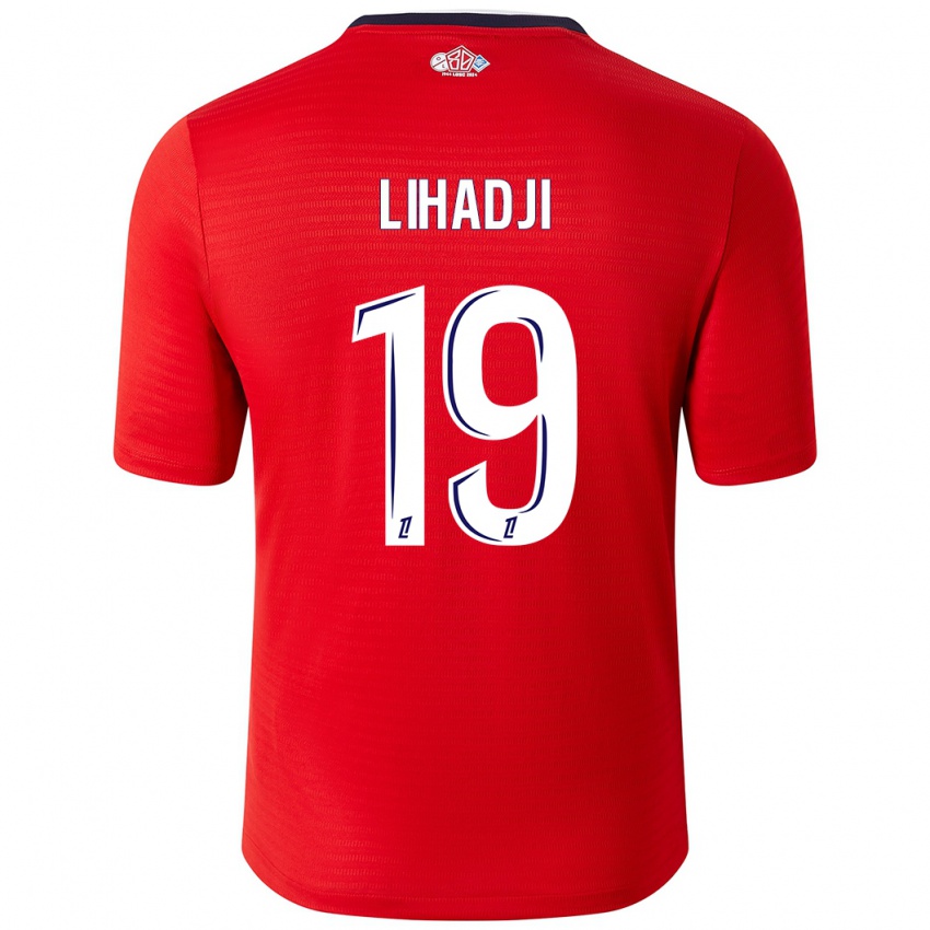 Enfant Maillot Isaac Lihadji #19 Rouge Blanc Tenues Domicile 2024/25 T-Shirt Suisse