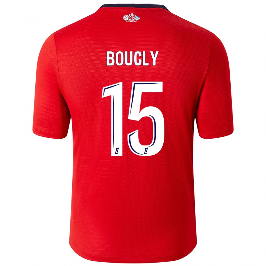 Enfant Maillot Maite Boucly #15 Rouge Blanc Tenues Domicile 2024/25 T-Shirt Suisse